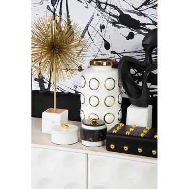 Frida Small Black and Gold Trinket Box