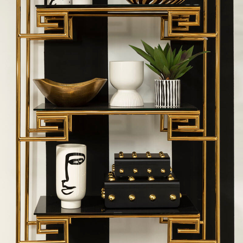 Frida Small Black and Gold Trinket Box