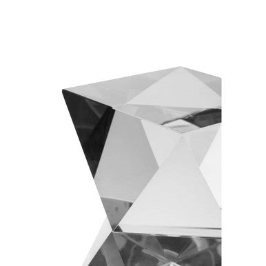 Carrie Set Of 2 Crystal Geometric Bookends in Grey Finish