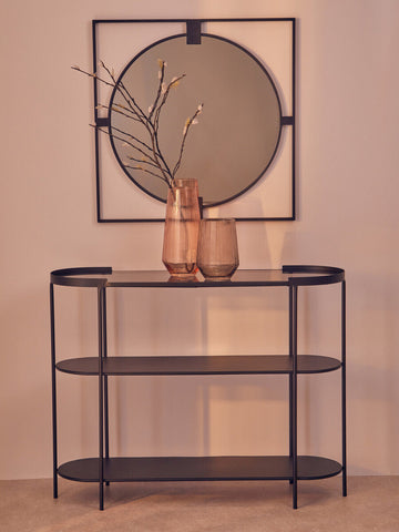 Esma Small Smoked Brown Glass Vase