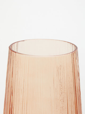 Esma Large Light Amber Glass Vase