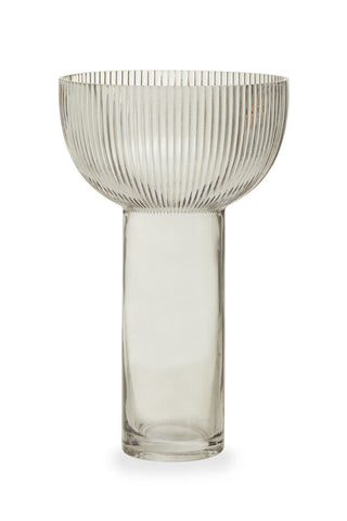 Esma Large Grey Glass Vase