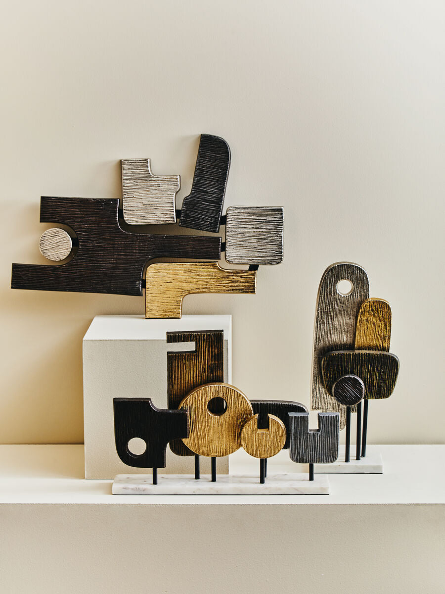 Simbolo Large Assorted Colour Metal Sculpture On Marble Base