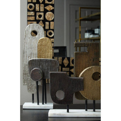 Simbolo Large Assorted Colour Metal Sculpture On Marble Base