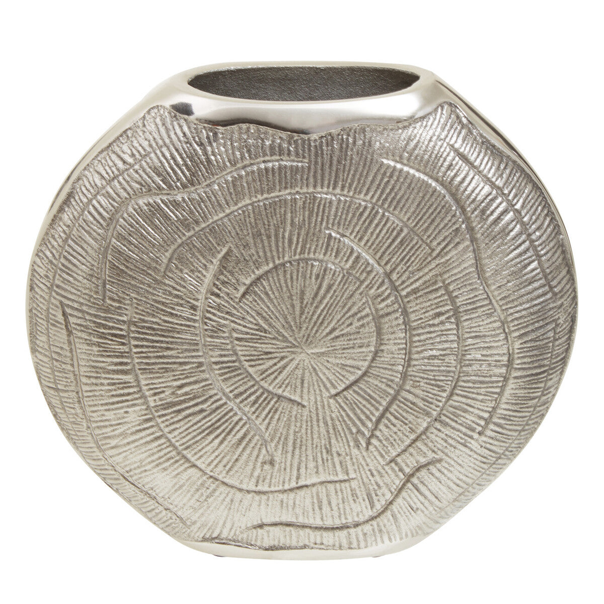 Silva Small Oak Effect Silver Finish Vase