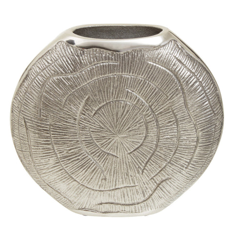 Silva Small Oak Effect Silver Finish Vase