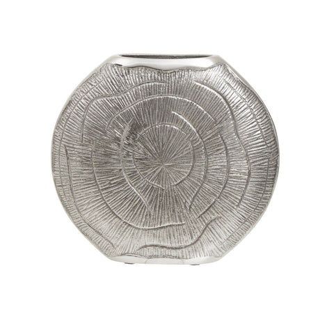 Silva Small Oak Effect Silver Finish Vase