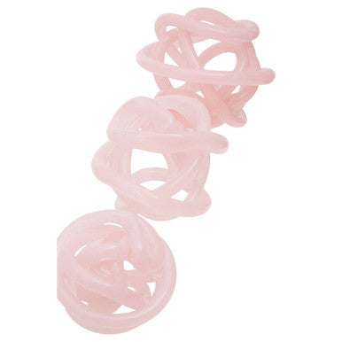 Knot Decor Set of 3 Pink Glass Ornament