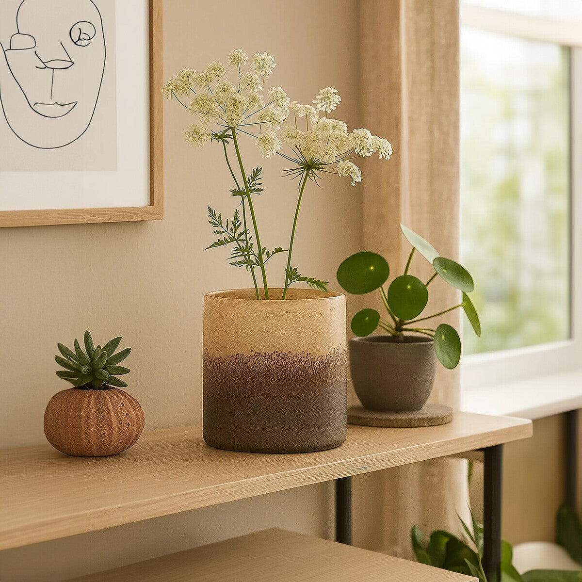 Chiara Small Natural Sand Effect Vase