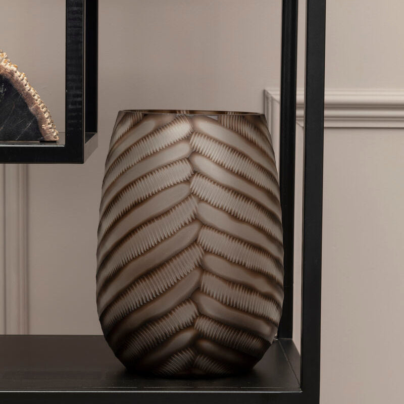 Hessa Large Chevron Cut Vase