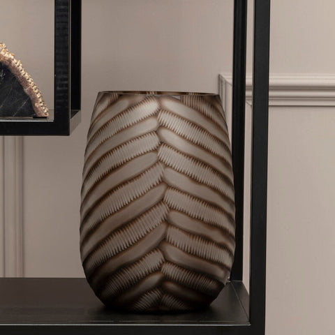 Hessa Large Chevron Cut Vase