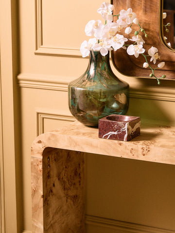 Herbie Green and Gold Large Glass Vase