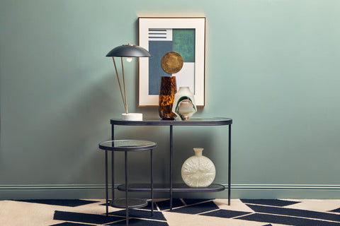 Hakan Glass Vase with Marbled Design