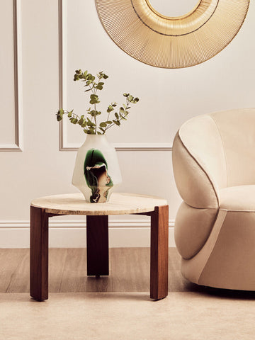 Hakan Glass Vase with Marbled Design