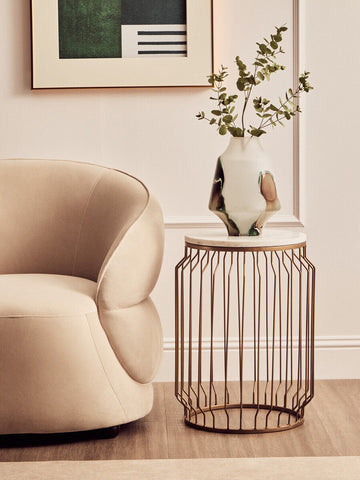 Hakan Glass Vase with Marbled Design