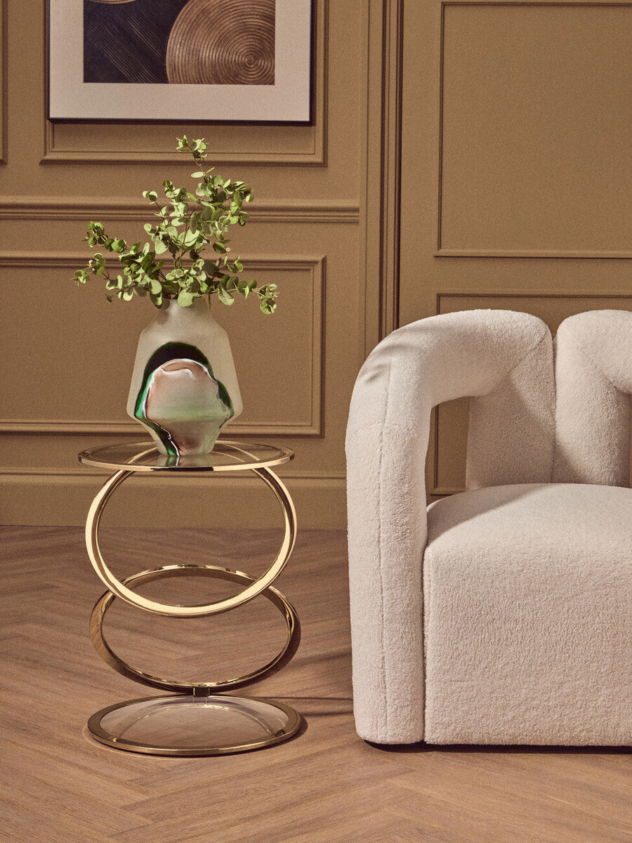 Hakan Glass Vase with Marbled Design