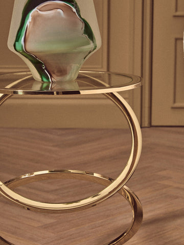 Hakan Glass Vase with Marbled Design