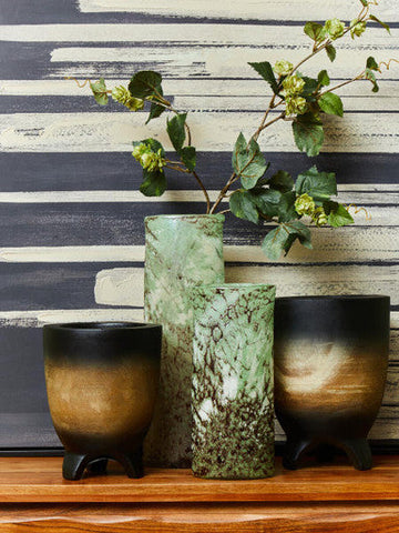 Harri Small Glass Marble Effect Vase