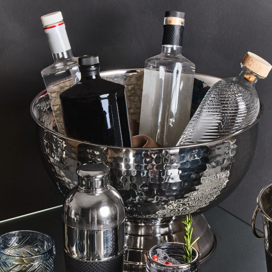 Ankara Silver Hammered Champagne Bowl