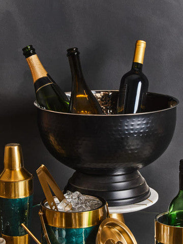 Ankara Black Finish Champagne Bowl
