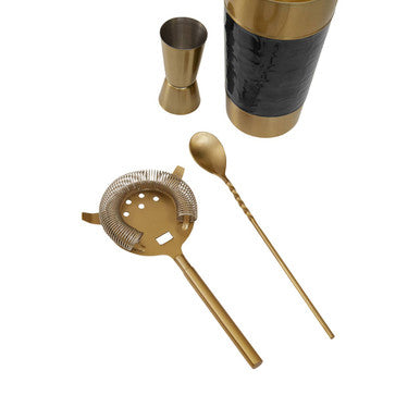Carolina Black Enamel 4 Piece Cocktail Set