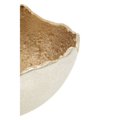 Dion Small Two Toned Silver and Gold Finish Bowl