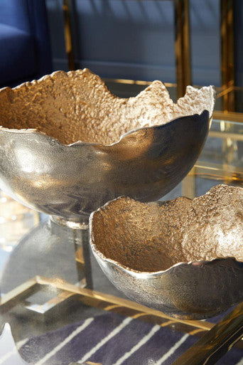 Dion Large Two Toned Silver and Gold Finish Bowl