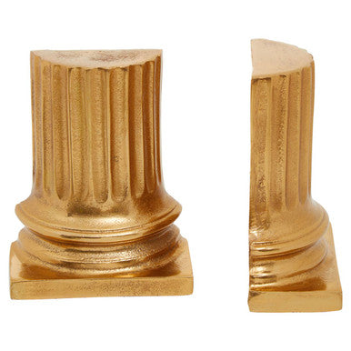 Kensington Townhouse Set of 2 Gold Pillar Bookends