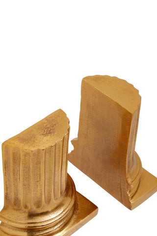 Kensington Townhouse Set of 2 Gold Pillar Bookends