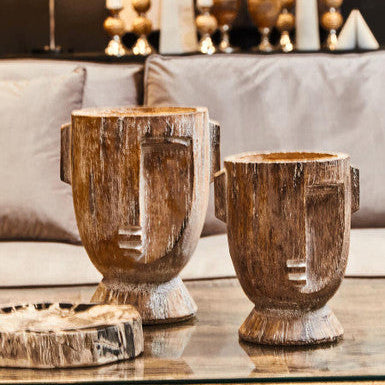 Darnell Small Rustic Face Planter