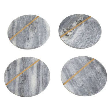 Kira Set of Four Grey Marble Coasters