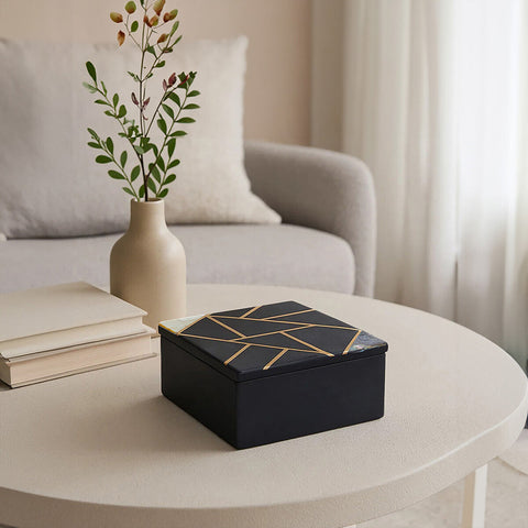 Oriana Small Black Slate Trinket Box