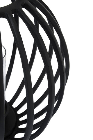 Aura Large Matte Black Finish Lantern