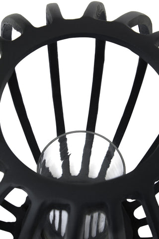 Aura Large Matte Black Finish Lantern