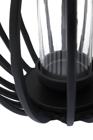 Aura Large Matte Black Finish Lantern