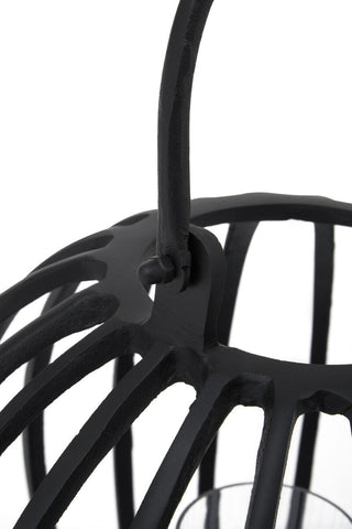 Aura Large Matte Black Finish Lantern