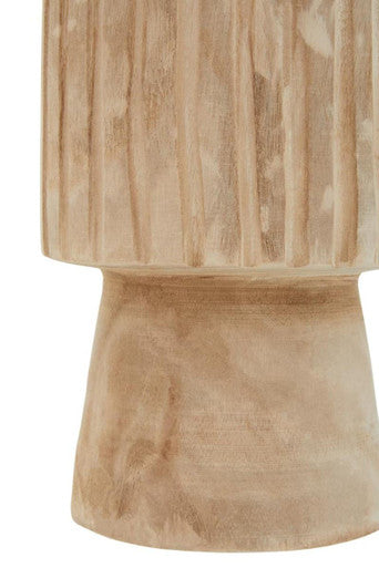 Arlo Engraved Wooden Vase