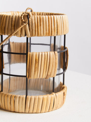 Kuta Natural And Black Small Lantern