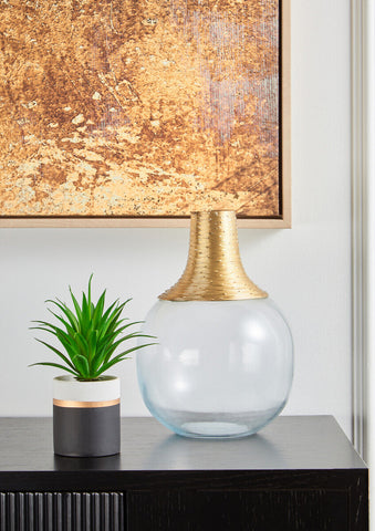Glynn Glass And Gold Small Vase