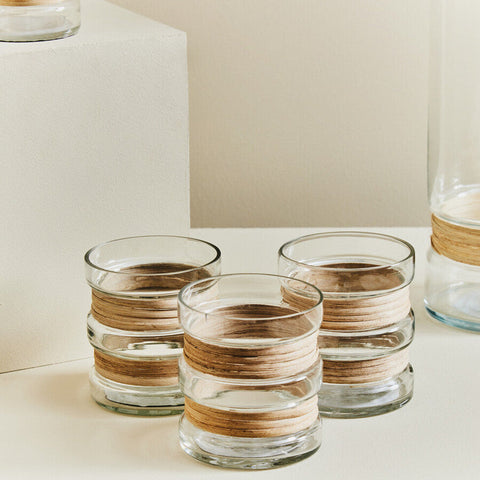 Kuta Set Of 3 Natural Tealight Holders