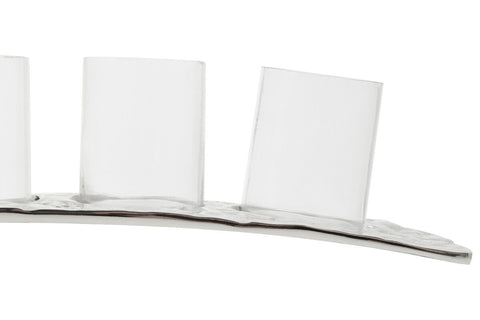 Akola Curved 4 Tealight Holder in Silver