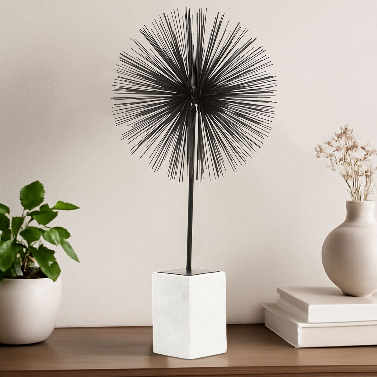 Mirano Black Finish Starburst Sculpture