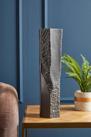 Dante Large Grey Textured Vase