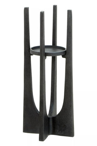 Dante Small Washed Grey Finish Candle Holder