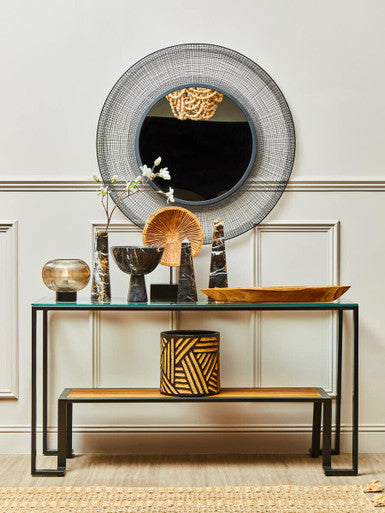 Salmo Black Marble Tapered Vase