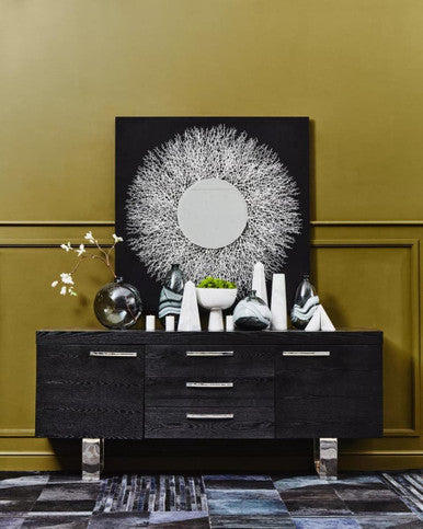 Salmo White Marble Tapered Vase