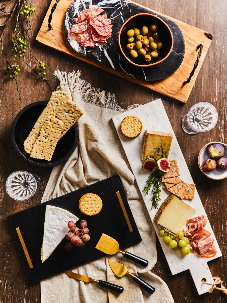 Salmo Oval Black Marble Chopping and Serving Board