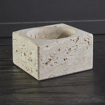 Tibor Travertine Square Decorative Bowl