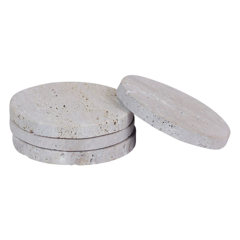 Tibor Travertine Set of 4 Coasters