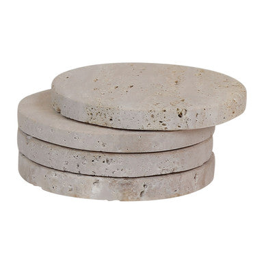 Tibor Travertine Set of 4 Coasters